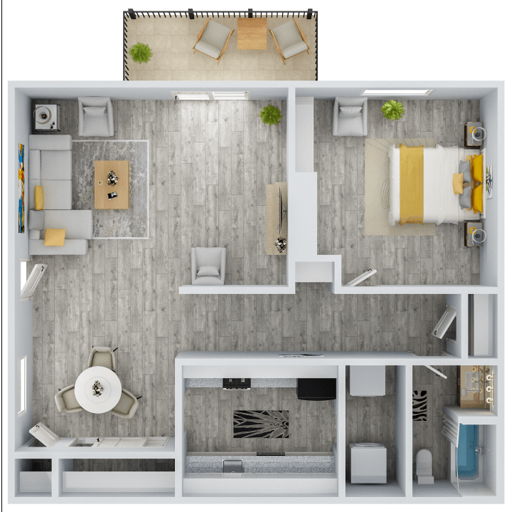 a1 floor plan 1 bedroom with 1 bath 129